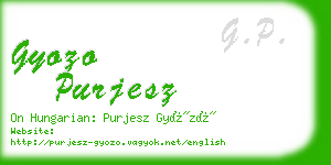 gyozo purjesz business card